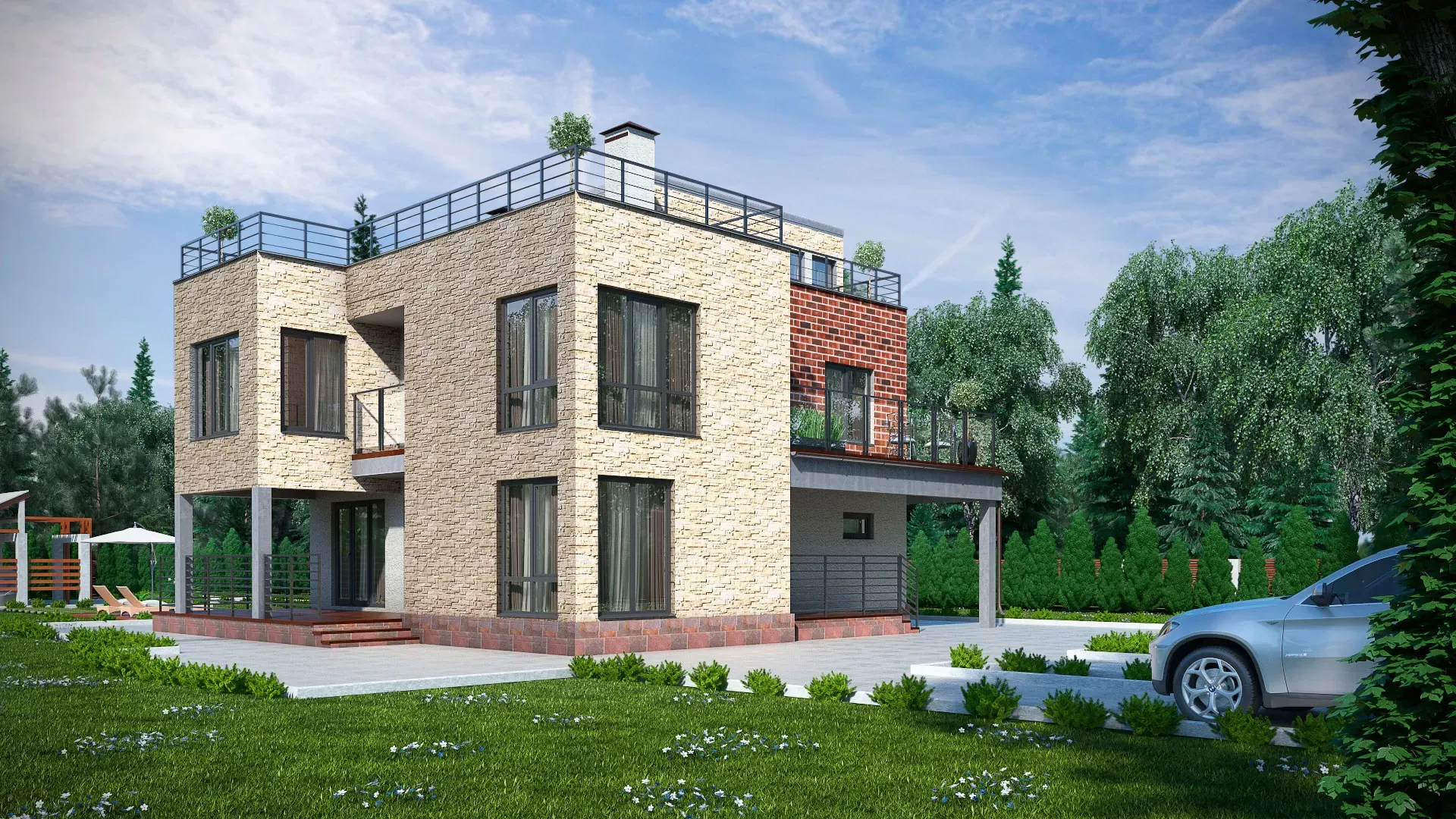 Проєкт Двоповерхового будинку Rodostamo Домокомплект №1056 (248.3 м²)
