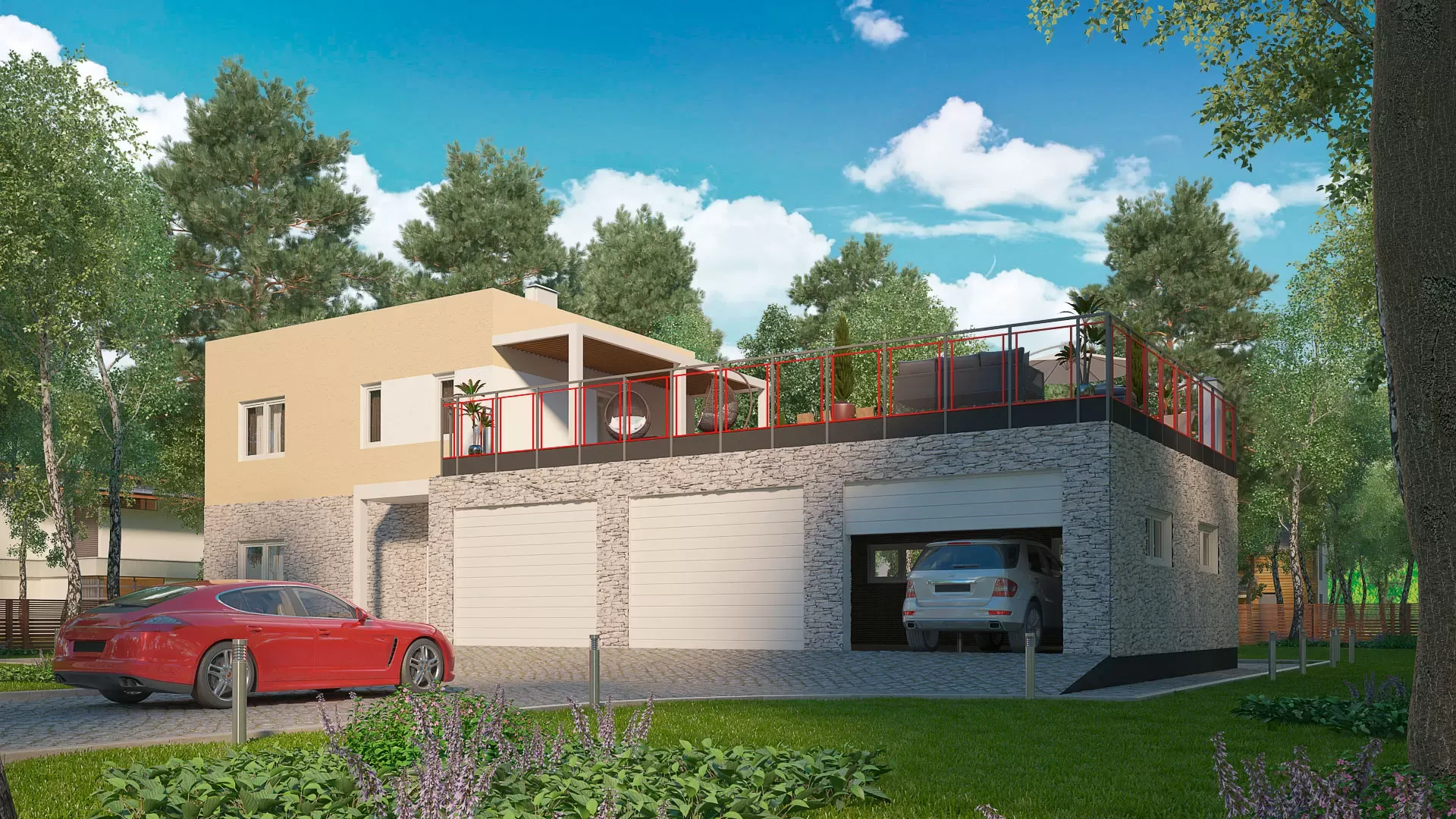 Проєкт Двоповерхового будинку Armonikon Домокомплект №1057 (230.1 м²)