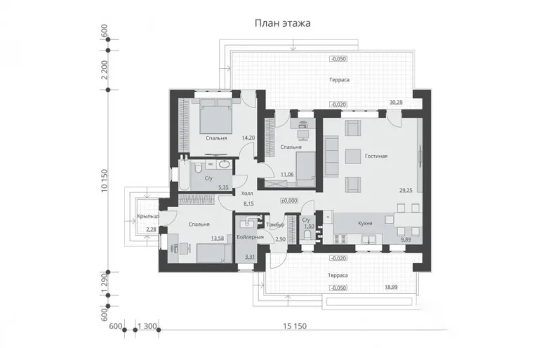 Anemostrovilos Одноповерховий дім